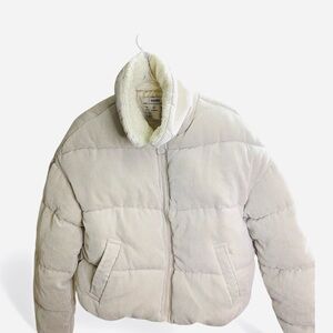 Cisono couderoy puffy cozy coat
